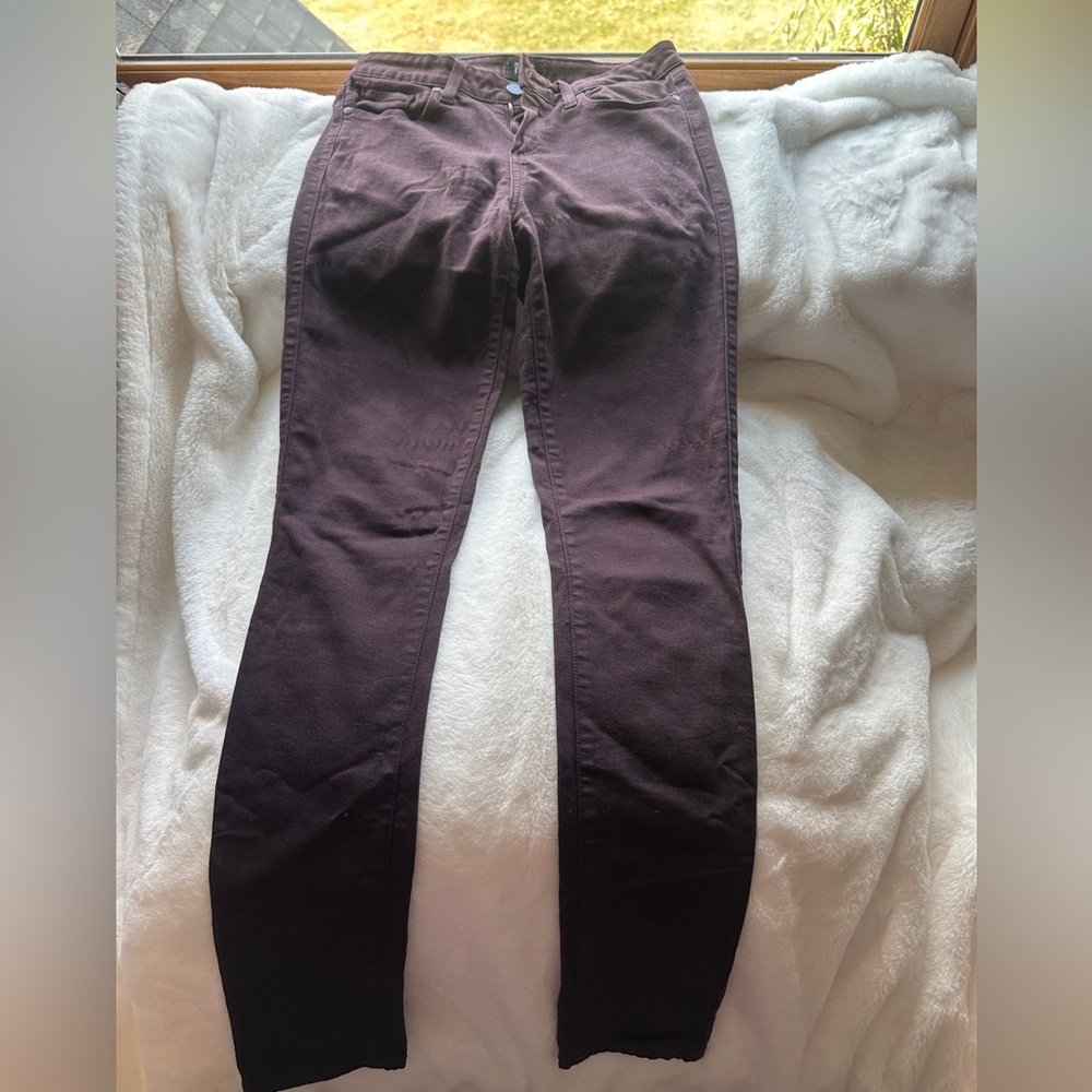 PAIGE Skinny Maroon Jeans 28